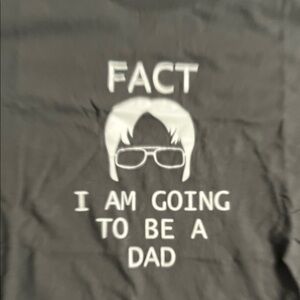 Gray Graphic Tee - "Fact I Am Going To Be A Dad"